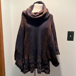Poncho style sweater